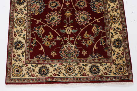 Isfahan Red Runner Hand Knotted 26 X 511  Area Rug 250-26217 Image 6