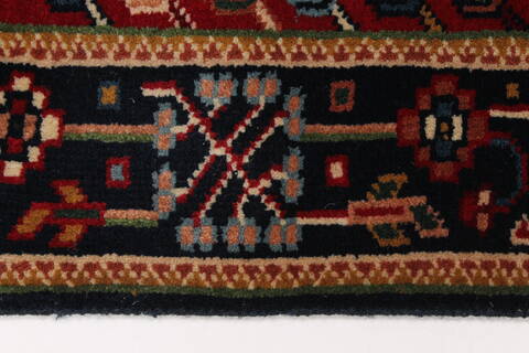 Karajeh Blue Runner Hand Knotted 26 X 63  Area Rug 250-26228 Image 4