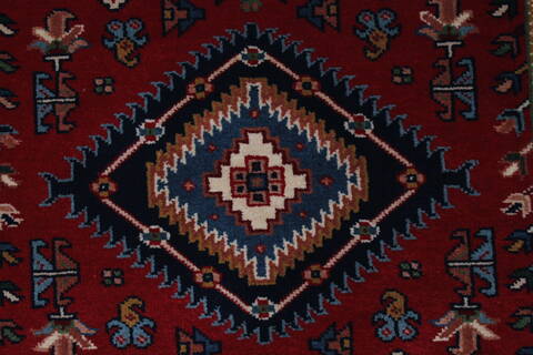 Karajeh Blue Runner Hand Knotted 26 X 63  Area Rug 250-26228 Image 5