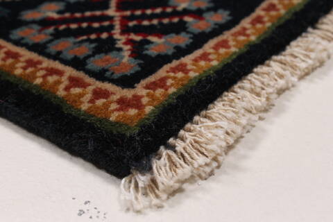 Karajeh Blue Runner Hand Knotted 26 X 63  Area Rug 250-26228 Image 7