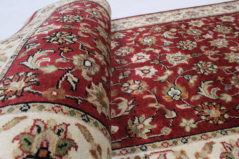 Kashmar Beige Runner Hand Knotted 27 X 61  Area Rug 250-26230 Image 10