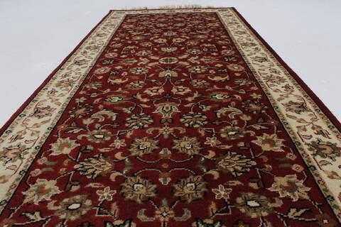 Kashmar Beige Runner Hand Knotted 27 X 61  Area Rug 250-26230 Image 2