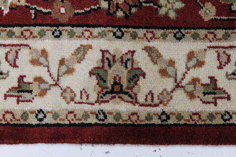 Kashmar Beige Runner Hand Knotted 27 X 61  Area Rug 250-26230 Image 3