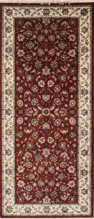 Kashmar Beige Runner Hand Knotted 27 X 61  Area Rug 250-26230 Image 0