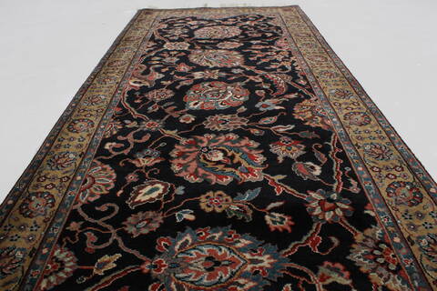 Tabriz Beige Runner Hand Knotted 27 X 60  Area Rug 250-26232 Image 1