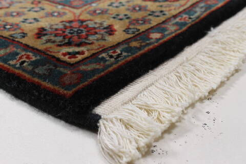 Tabriz Beige Runner Hand Knotted 27 X 60  Area Rug 250-26232 Image 5
