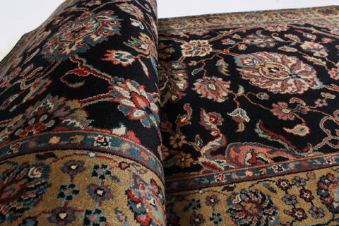 Tabriz Beige Runner Hand Knotted 27 X 60  Area Rug 250-26232 Image 9