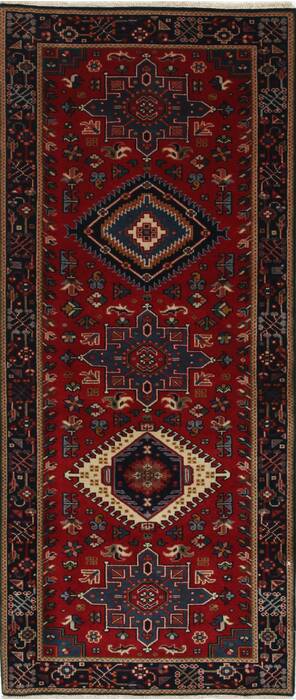 Karajeh Blue Runner Hand Knotted 26 X 511  Area Rug 250-26233 Image 0