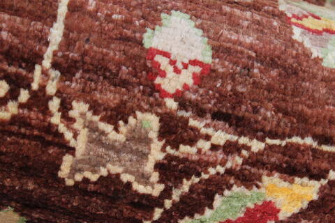 Pishavar Beige Runner Hand Knotted 21 X 50  Area Rug 250-26235 Image 8