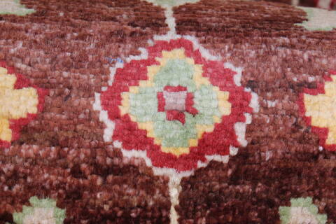 Pishavar Beige Runner Hand Knotted 21 X 50  Area Rug 250-26235 Image 9