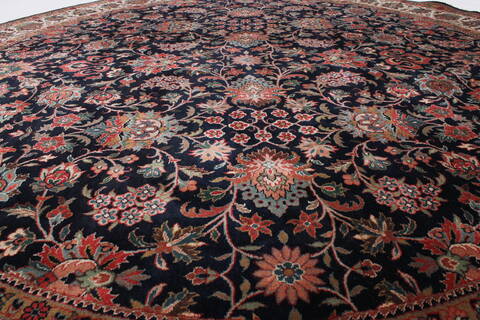 Kashmar Purple Round Hand Knotted 80 X 81  Area Rug 250-26250 Image 2
