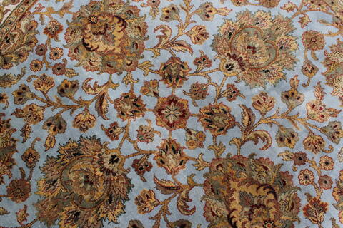 Kashan Beige Round Hand Knotted 80 X 80  Area Rug 250-26251 Image 4