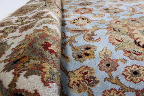 Kashan Beige Round Hand Knotted 80 X 80  Area Rug 250-26251 Image 9