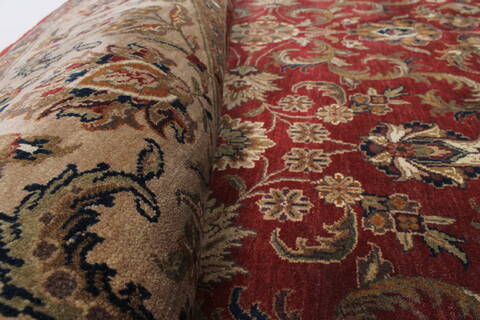 Kashmar Beige Round Hand Knotted 81 X 81  Area Rug 250-26252 Image 1