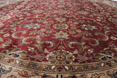 Kashmar Beige Round Hand Knotted 81 X 81  Area Rug 250-26252 Image 3