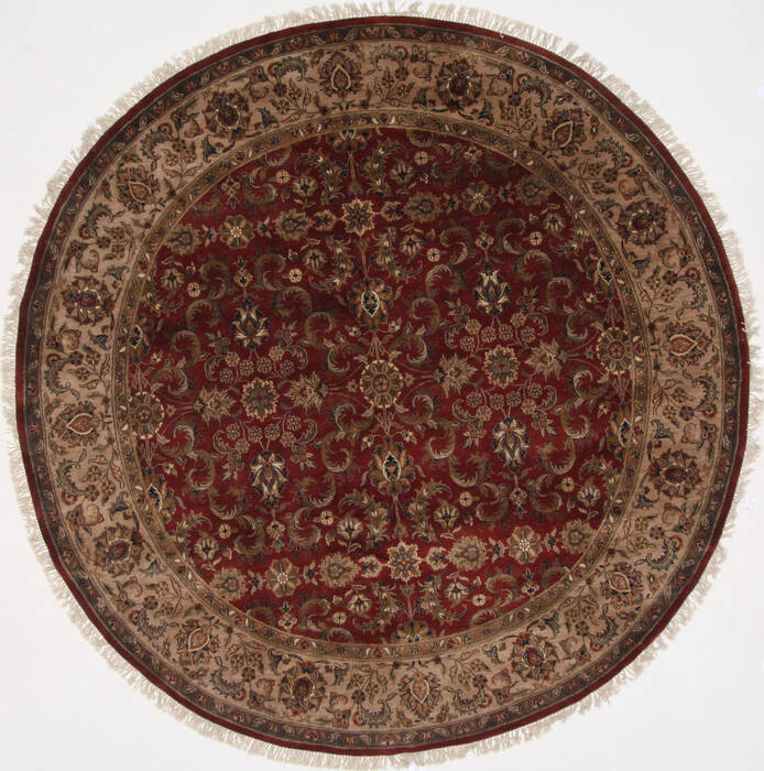 Kashmar Beige Round Hand Knotted 81 X 81  Area Rug 250-26252 Image 0