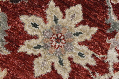 Chobi Beige Round Hand Knotted 711 X 711  Area Rug 250-26253 Image 7