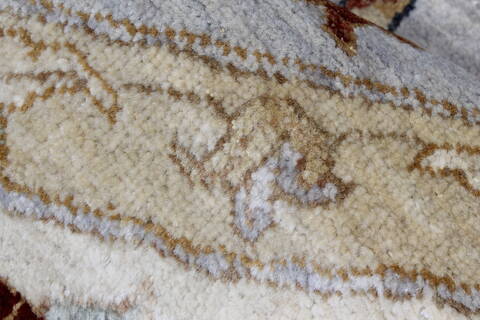 Chobi Beige Round Hand Knotted 82 X 83  Area Rug 250-26255 Image 10