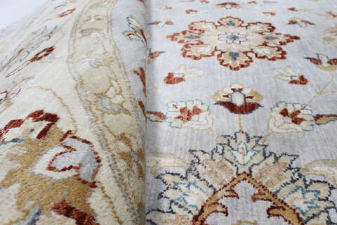 Chobi Beige Round Hand Knotted 82 X 83  Area Rug 250-26255 Image 1