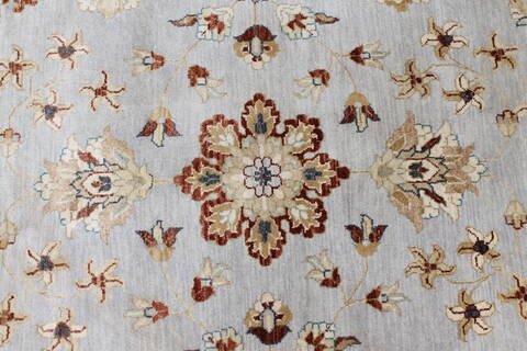 Chobi Beige Round Hand Knotted 82 X 83  Area Rug 250-26255 Image 5