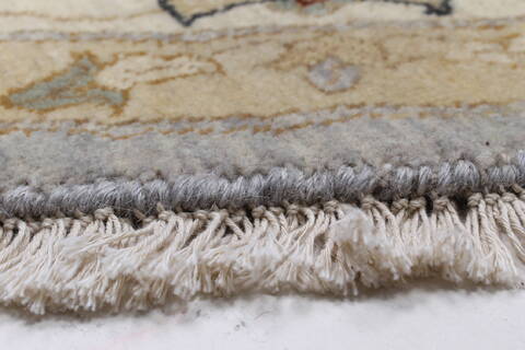 Chobi Beige Round Hand Knotted 82 X 83  Area Rug 250-26255 Image 6