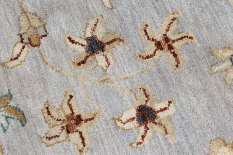 Chobi Beige Round Hand Knotted 82 X 83  Area Rug 250-26255 Image 7
