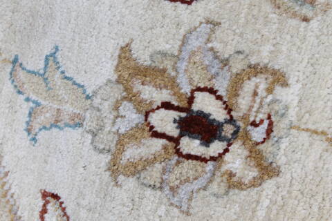 Chobi Beige Round Hand Knotted 82 X 83  Area Rug 250-26255 Image 9