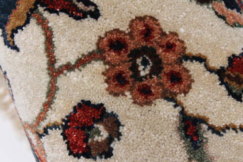 Tabriz Blue Round Hand Knotted 710 X 710  Area Rug 250-26257 Image 9