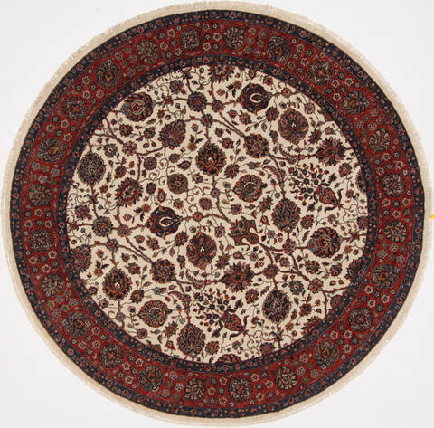 Tabriz Blue Round Hand Knotted 710 X 710  Area Rug 250-26257 Image 0