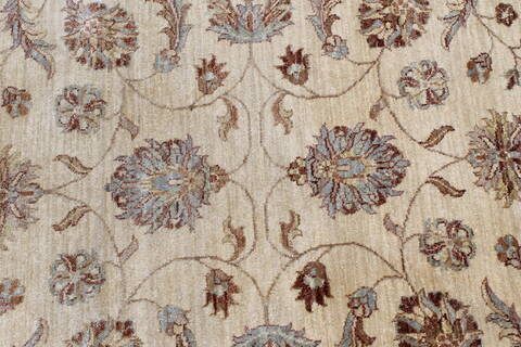 Chobi Beige Round Hand Knotted 710 X 711  Area Rug 250-26266 Image 4