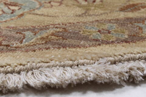 Chobi Beige Round Hand Knotted 710 X 711  Area Rug 250-26266 Image 5