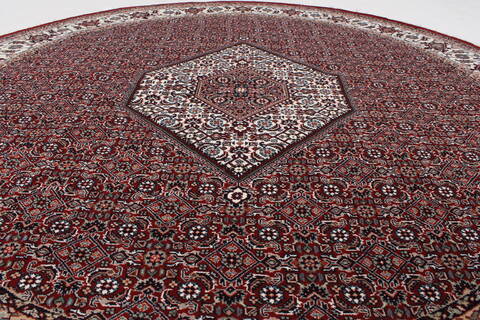 Bidjar Beige Round Hand Knotted 67 X 67  Area Rug 250-26270 Image 2