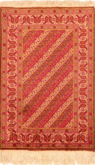 Tabriz Red Hand Knotted 111 X 210  Area Rug 100-26279 Image 0