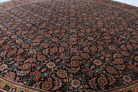 Herati Beige Round Hand Knotted 80 X 80  Area Rug 250-26281 Image 2
