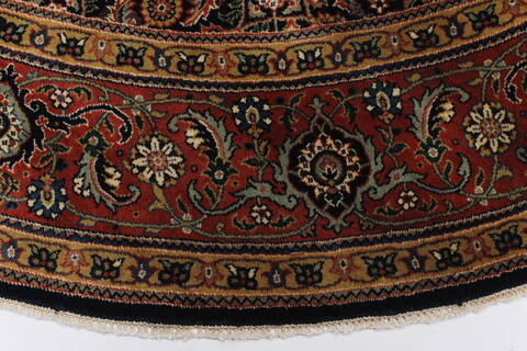 Herati Beige Round Hand Knotted 80 X 80  Area Rug 250-26281 Image 3