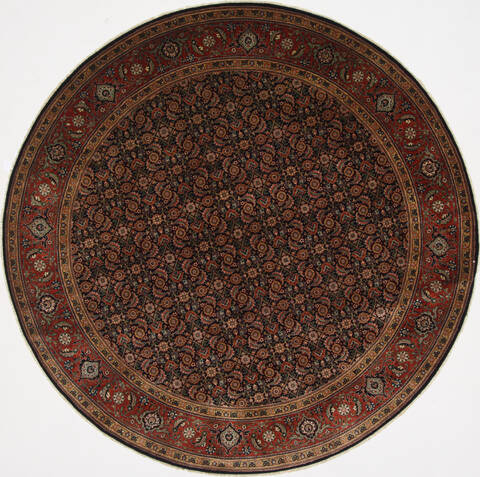 Herati Beige Round Hand Knotted 80 X 80  Area Rug 250-26281 Image 0