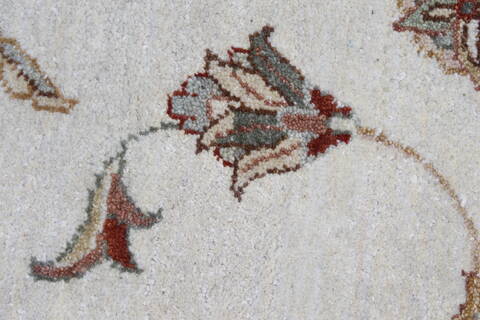Chobi Beige Round Hand Knotted 82 X 82  Area Rug 250-26284 Image 8