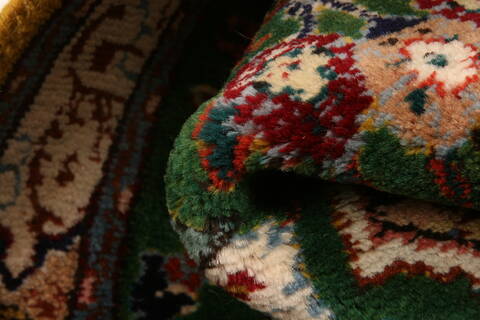 Tabriz Green Hand Knotted 19 X 32  Area Rug 100-26289 Image 1