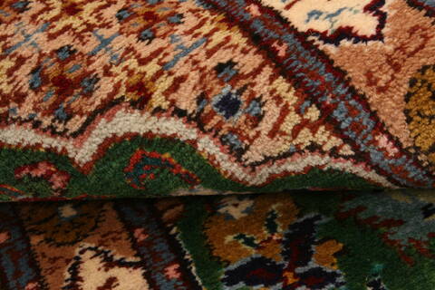 Tabriz Green Hand Knotted 19 X 32  Area Rug 100-26289 Image 3