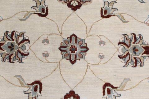 Ziegler Beige Round Hand Knotted 80 X 81  Area Rug 250-26293 Image 4