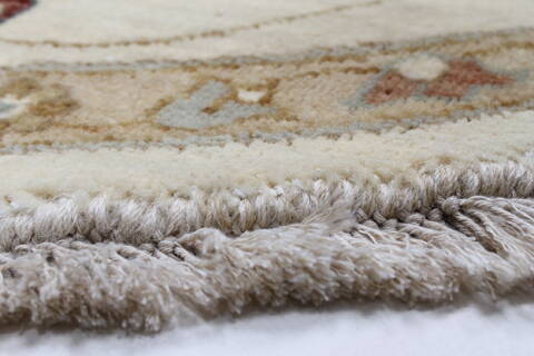 Ziegler Beige Round Hand Knotted 80 X 81  Area Rug 250-26293 Image 5