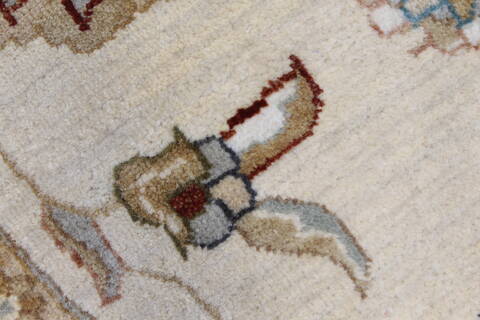 Ziegler Beige Round Hand Knotted 80 X 81  Area Rug 250-26293 Image 8