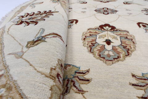 Ziegler Beige Round Hand Knotted 80 X 81  Area Rug 250-26293 Image 9