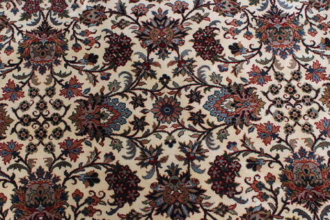 Tabriz Beige Round Hand Knotted 80 X 80  Area Rug 250-26297 Image 4
