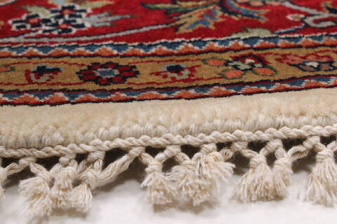 Tabriz Beige Round Hand Knotted 80 X 80  Area Rug 250-26297 Image 5
