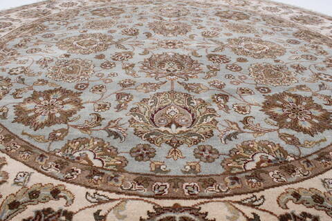 Herati Beige Round Hand Knotted 80 X 81  Area Rug 250-26299 Image 3