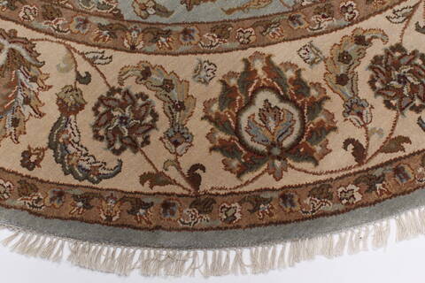 Herati Beige Round Hand Knotted 80 X 81  Area Rug 250-26299 Image 4