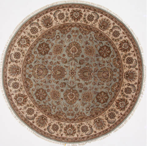 Herati Beige Round Hand Knotted 80 X 81  Area Rug 250-26299 Image 0