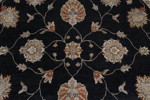 Chobi Beige Round Hand Knotted 81 X 82  Area Rug 250-26301 Image 3
