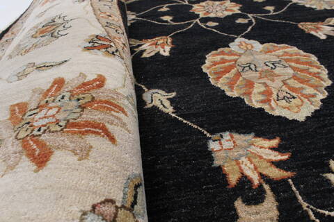 Chobi Beige Round Hand Knotted 81 X 82  Area Rug 250-26301 Image 8